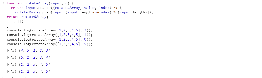 Rotate Array Javascript